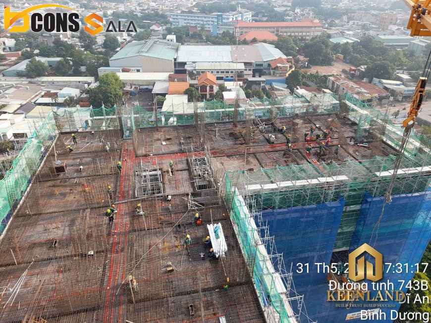 tiến độ xây dựng dự án Bcons Sala Bình Dương