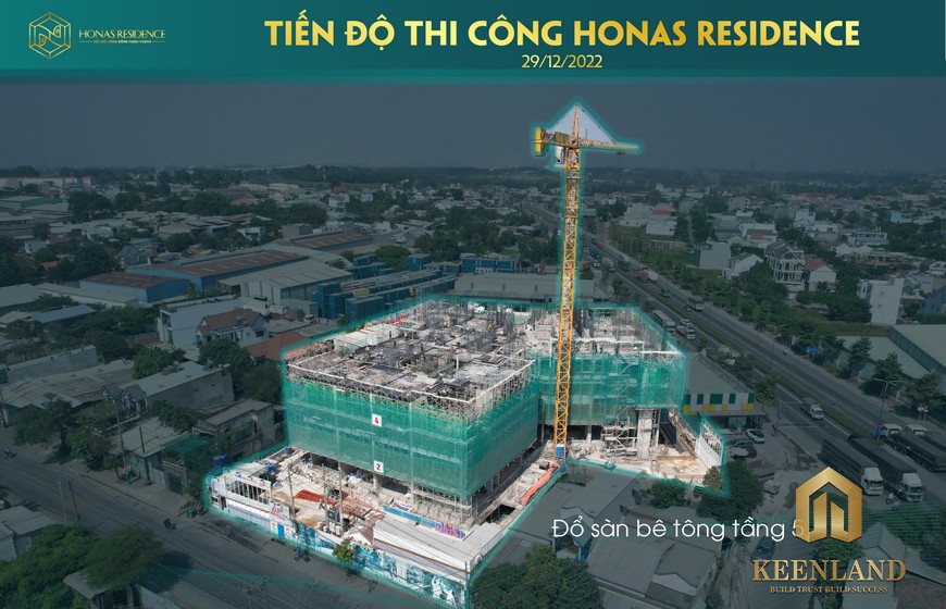 Tiến Độ Xây Dựng Dự Án Honas Residence Tháng 12