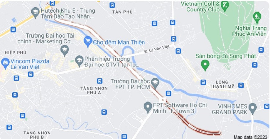 Vị trí khu công nghệ cao Quận 9