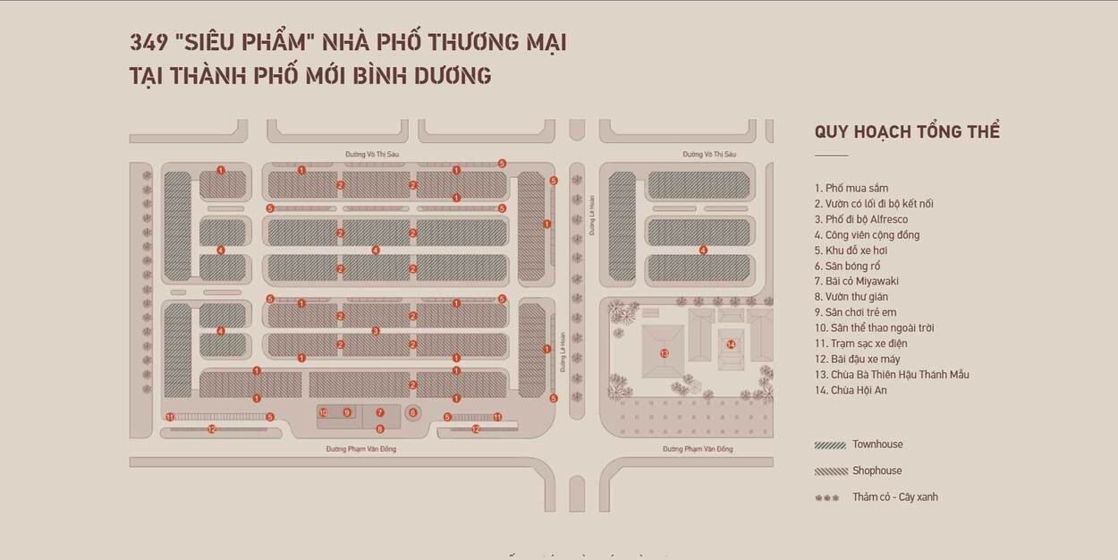 Mặt bằng tổng thể nhà phố