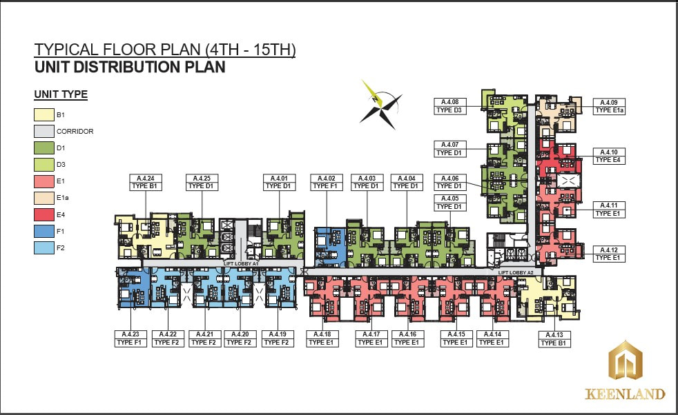 Mặt bằng căn hộ chung cư Emerald Precinct Celadon Tân Phú