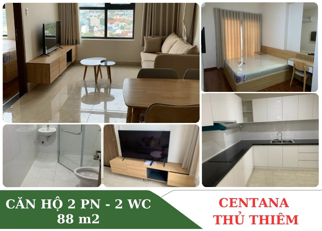 Căn hộ Centana Thiêm 3 phòng ngủ đang cho thuê với giá từ 12 triệu/tháng có nội thất