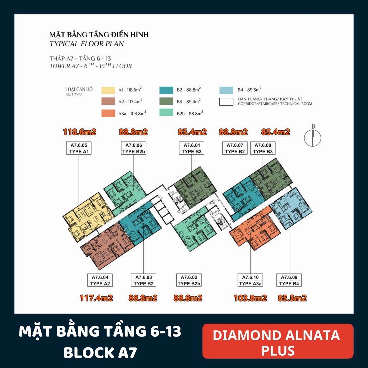 Mặt bằng Diamond Alnata plus Tân Phú